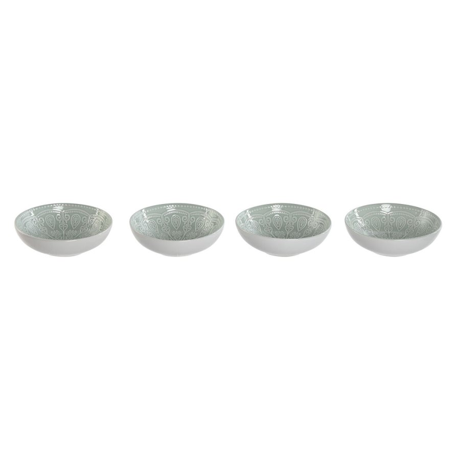 plade Home ESPRIT Grn Stentj Mandala Araber 18,2 x 18,2 x 5,7 cm #1