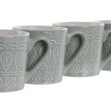 4 Dele krusst Home ESPRIT Grn Stentj 360 ml 9,5 x 13 x 9,2 cm Mandala #4