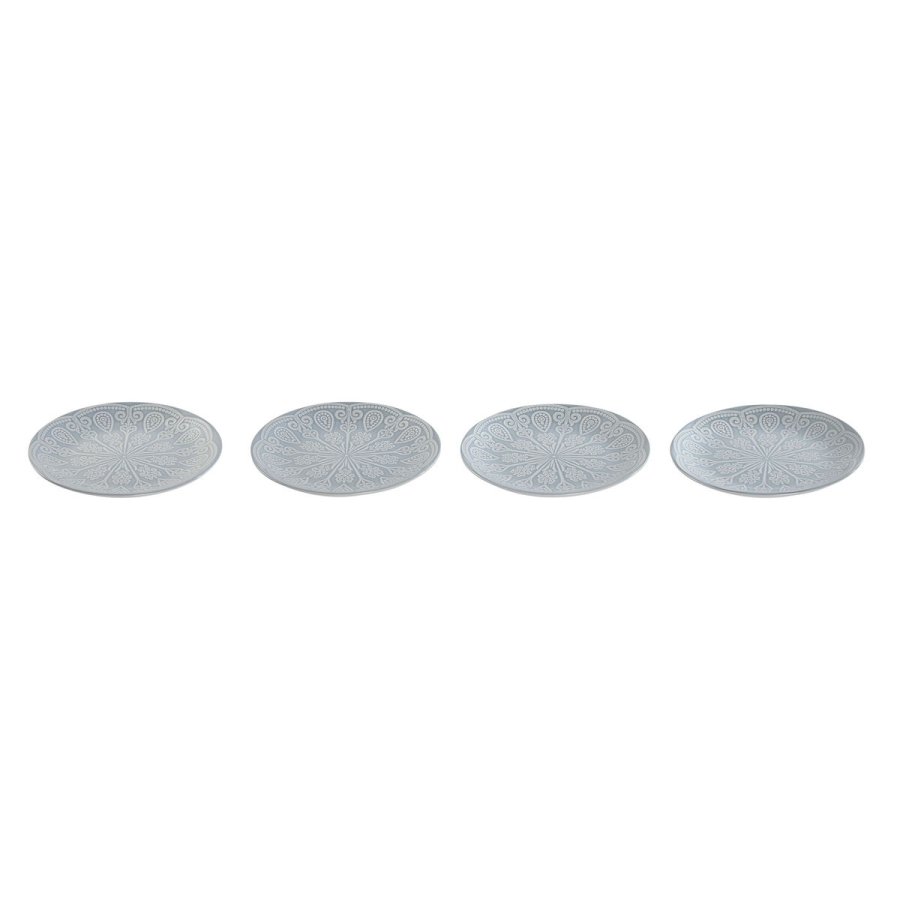 plade Home ESPRIT Bl Stentj Mandala Araber 19,5 x 19,5 x 2 cm #1