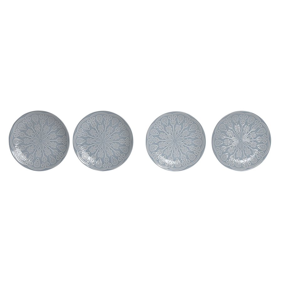 plade Home ESPRIT Bl Stentj Mandala Araber 19,5 x 19,5 x 2 cm #13