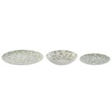 Madlavningsst Home ESPRIT Hvid Grn Porceln Floral 27 x 27 x 2 cm 18 Dele #7