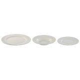 Spisestel Home ESPRIT Hvid Porceln Striber 27 x 27 x 2 cm 18 Dele #7