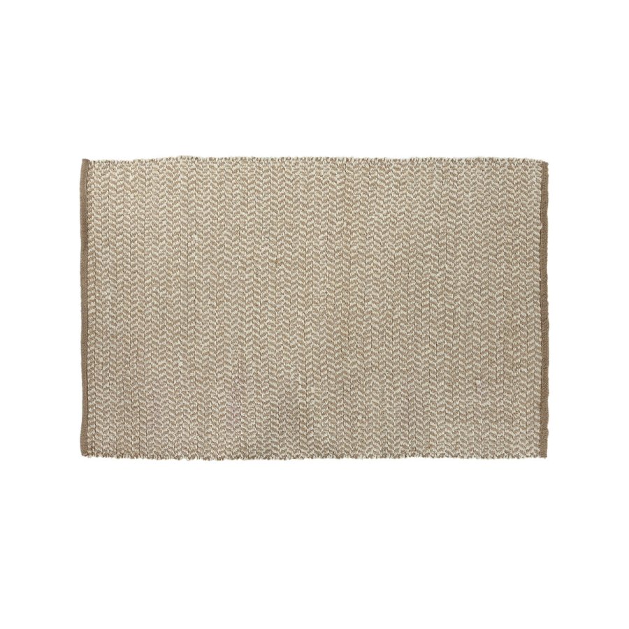 Tppe Home ESPRIT Hvid Natur 120 x 1 x 180 cm #1