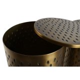 St med 2 borde Home ESPRIT Gylden Metal 43 x 43 x 54 cm #3