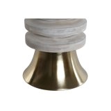 Sofabord Home ESPRIT Hvid Gylden Tr Metal 41 x 41 x 53 cm #3