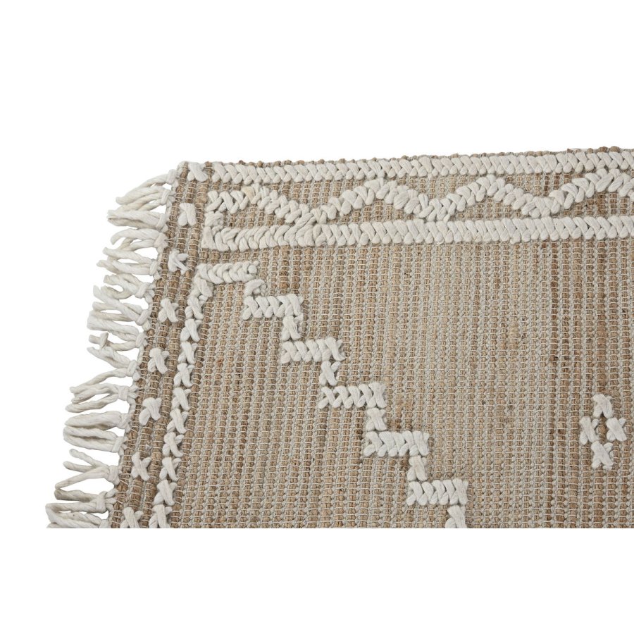 Tppe Home ESPRIT Hvid Natur Boho 160 x 230 x 1 cm #5