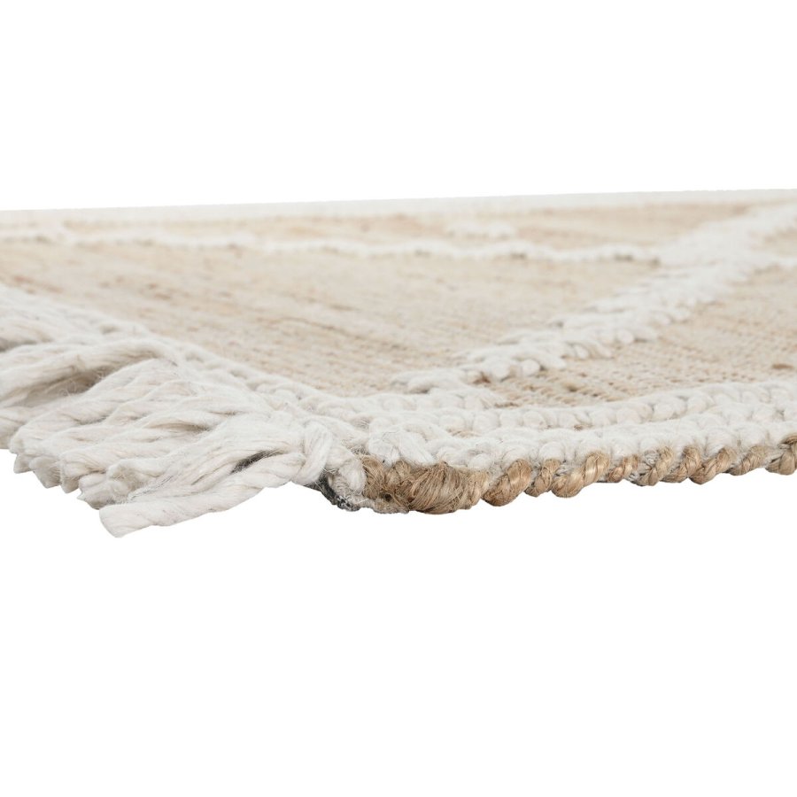 Tppe Home ESPRIT Hvid Natur Boho 160 x 230 x 1 cm #13