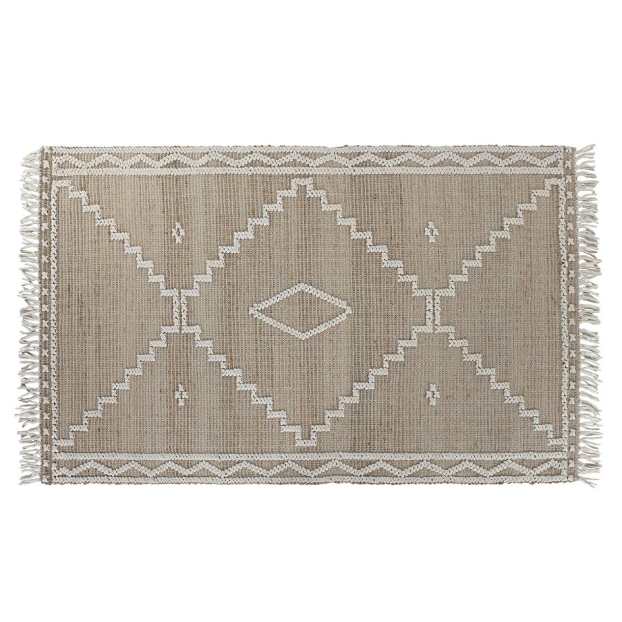 Tppe Home ESPRIT Hvid Natur Boho 160 x 230 x 1 cm #1