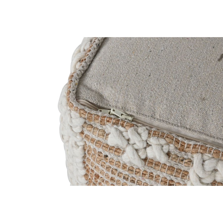 Fodsttte Home ESPRIT Hvid Natur 45 x 45 x 45 cm #3