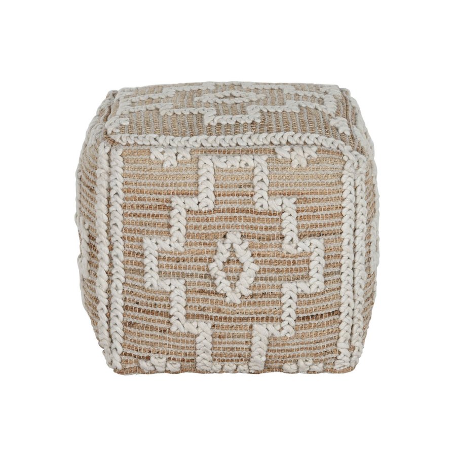 Fodsttte Home ESPRIT Hvid Natur 45 x 45 x 45 cm #4