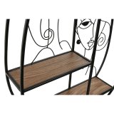Hylder Home ESPRIT Sort Natur Metal Tr MDF 53 x 12,2 x 72 cm Vg #2