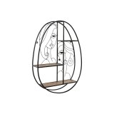 Hylder Home ESPRIT Sort Natur Metal Tr MDF 53 x 12,2 x 72 cm Vg #1