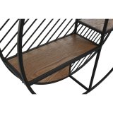 Hylder Home ESPRIT Sort Natur Metal Tr MDF 60 x 12 x 60 cm Vg #2