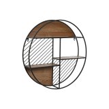 Hylder Home ESPRIT Sort Natur Metal Tr MDF 60 x 12 x 60 cm Vg #1