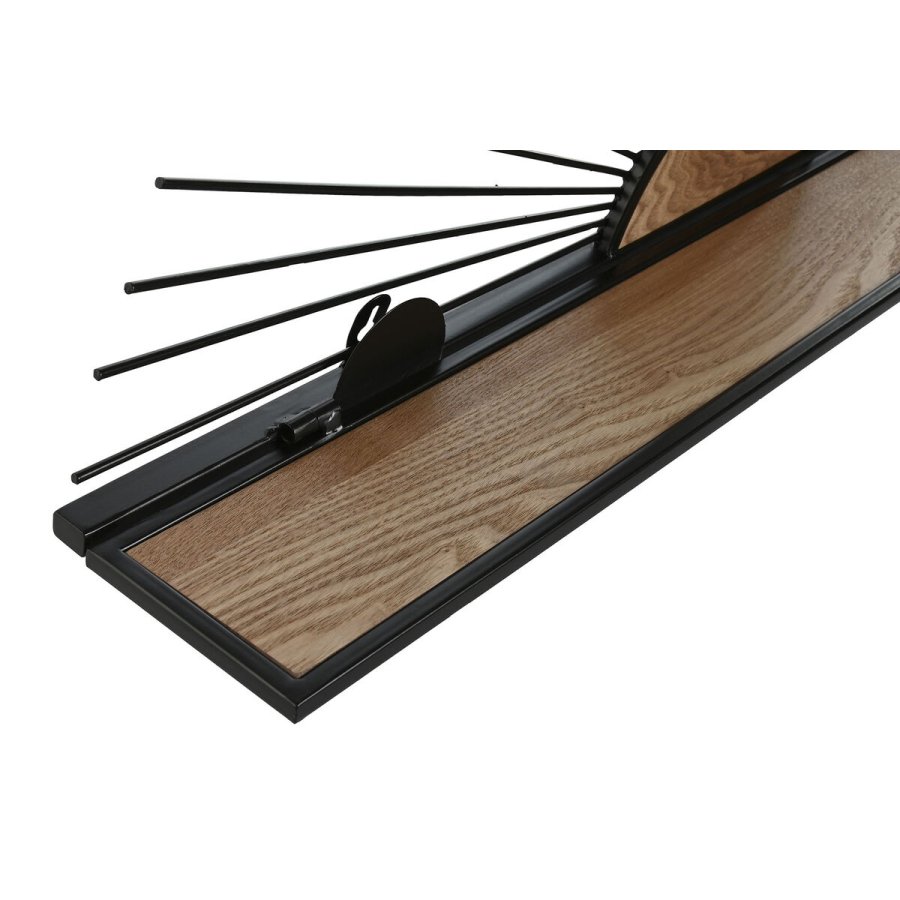 Hylder Home ESPRIT Sort Natur Metal Tr MDF 58 x 10,5 x 28 cm Vg #2