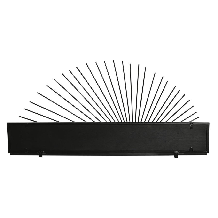 Hylder Home ESPRIT Sort Natur Metal Tr MDF 58 x 10,5 x 28 cm Vg #3