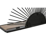 Hylder Home ESPRIT Sort Natur Metal Tr MDF 58 x 10,5 x 28 cm Vg #4