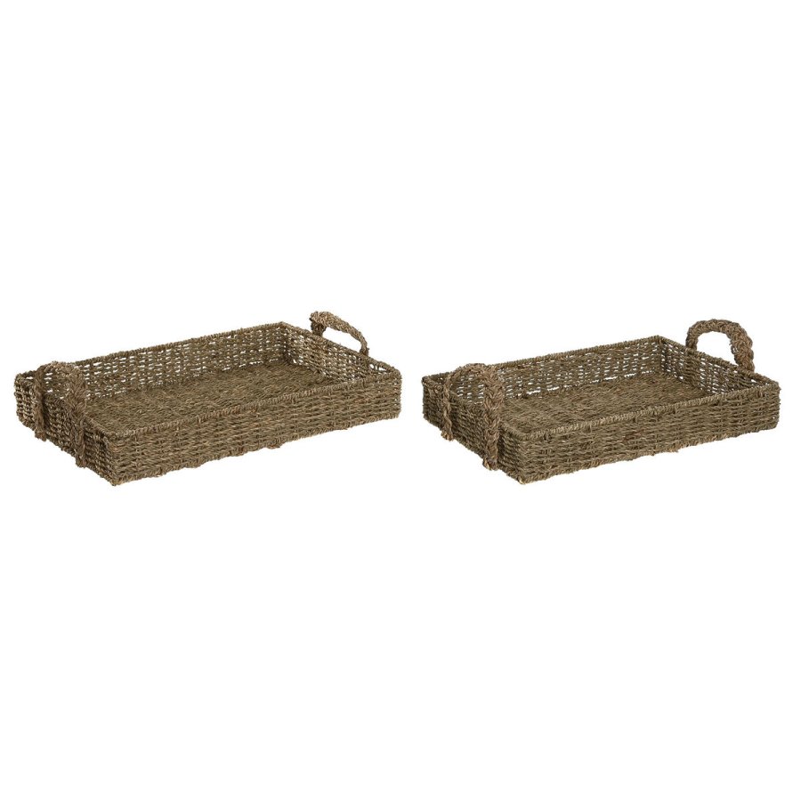 Snack bakke Home ESPRIT Natur Tropisk (2 enheder) #1