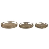Bakkest Home ESPRIT Natur Tropisk 45 x 45 x 7 cm (3 enheder) #1