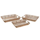 Bakkest Home ESPRIT Natur Tropisk 44 x 32 x 6 cm (3 enheder) #10