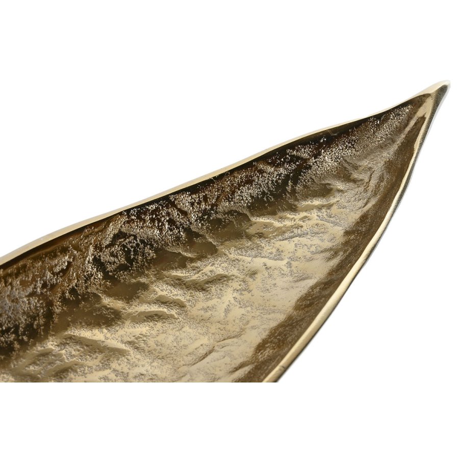 Borddekoration Home ESPRIT Gylden Aluminium Moderne Blad af en plante 76 X 15,5 X 7,5 cm #2