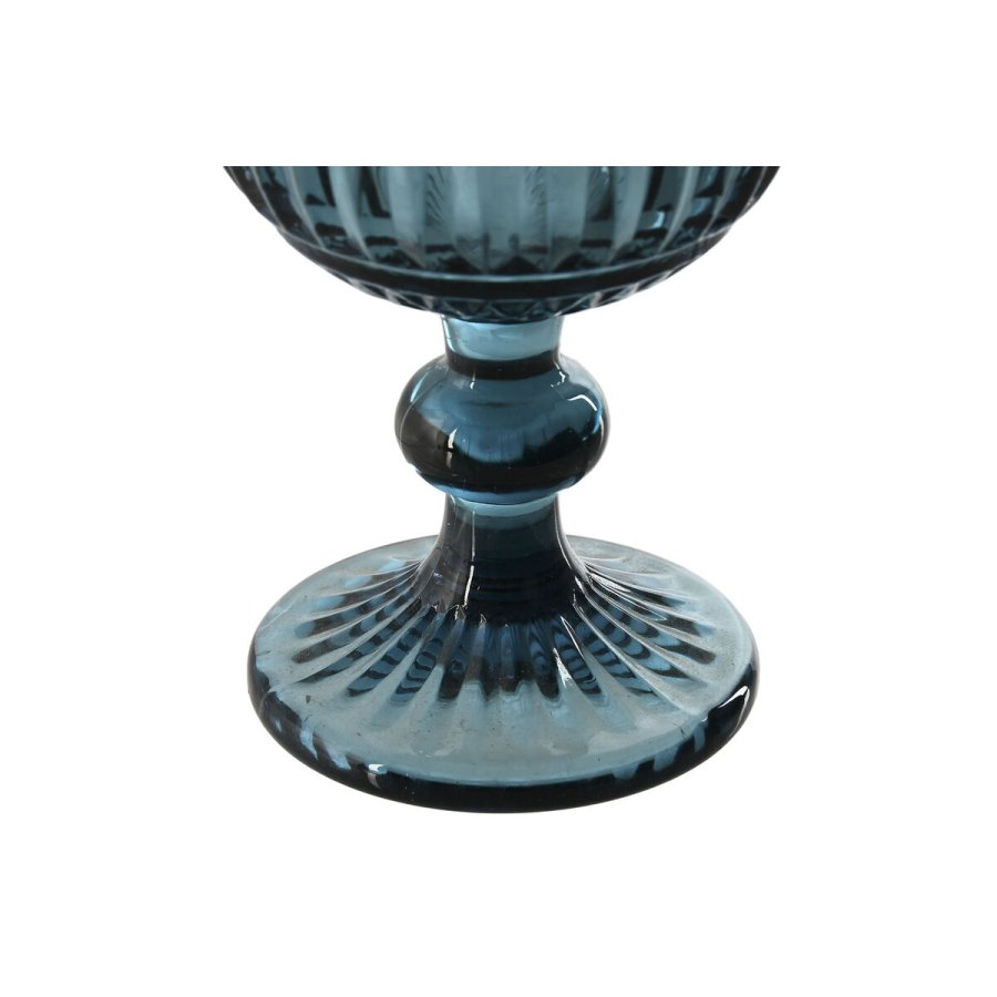 St med glas Home ESPRIT Bl Krystal 8 x 8 x 14,5 cm (6 enheder) #4