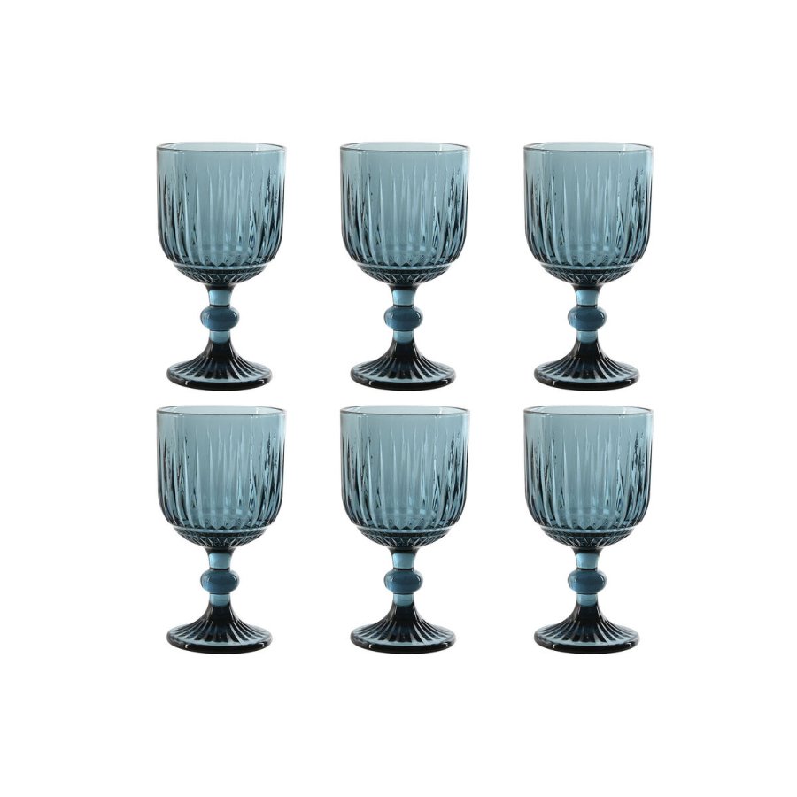 St med glas Home ESPRIT Bl Krystal 8,8 x 8,8 x 16,3 cm (6 enheder) #1