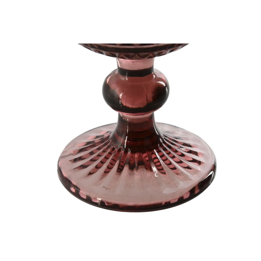 St med glas Home ESPRIT Pink Krystal 8 x 8 x 14,5 cm (6 enheder) #4