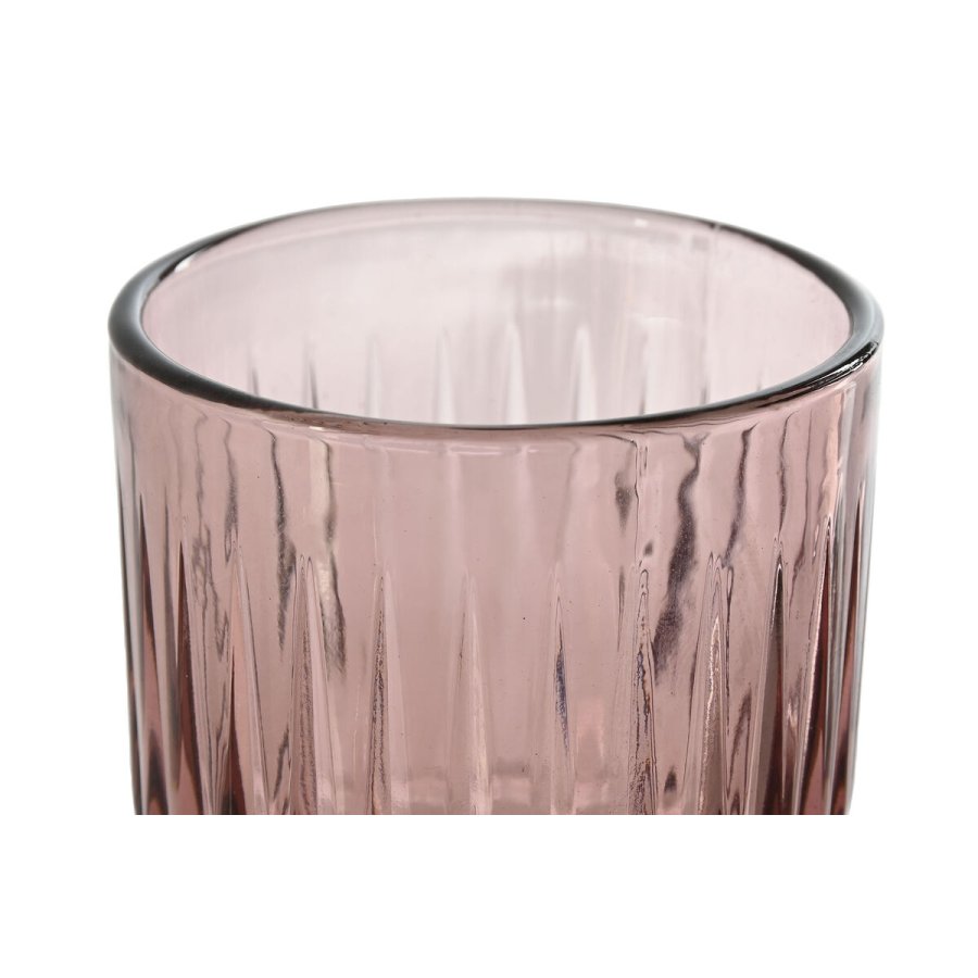 St med glas Home ESPRIT Pink Krystal 8 x 8 x 14,5 cm (6 enheder) #7