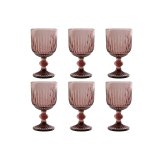 St med glas Home ESPRIT Pink Krystal 8 x 8 x 14,5 cm (6 enheder) #1