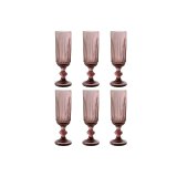 St med glas Home ESPRIT Pink Krystal 6 x 6 x 18,4 cm (6 enheder) #1