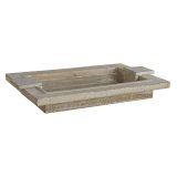 Snack bakke Home ESPRIT Hvid Moderne Afkldt 48 X 30,5 X 7,5 cm #1
