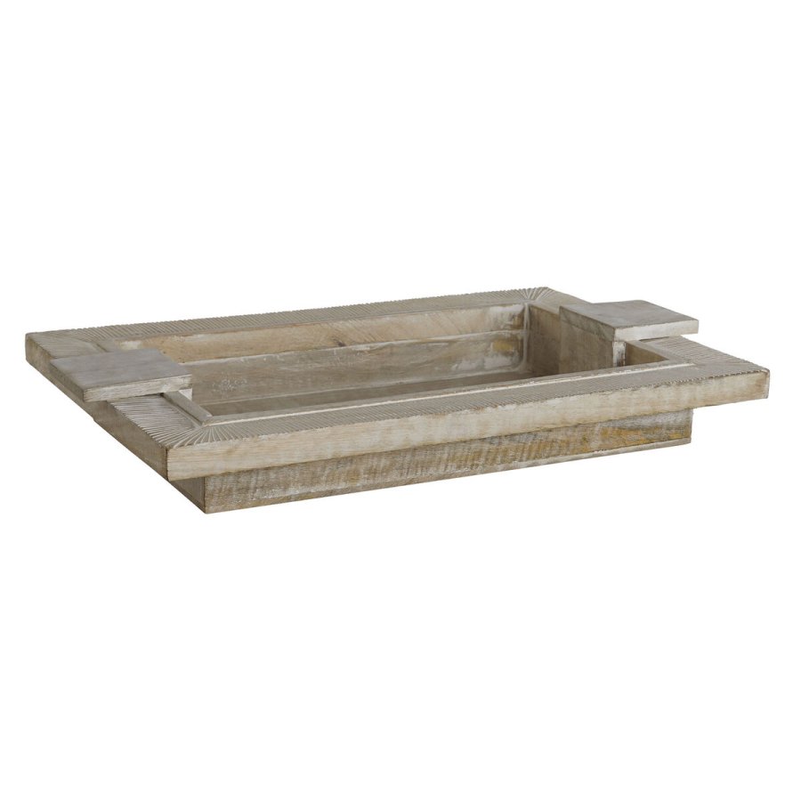 Snack bakke Home ESPRIT Hvid Moderne Afkldt 48 X 30,5 X 7,5 cm #1