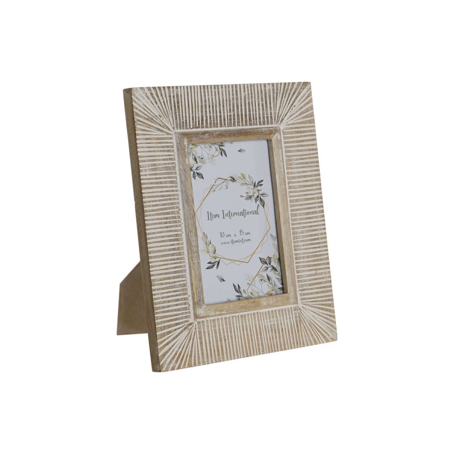 Fotoramme Home ESPRIT Hvid Mangotr Moderne 19 x 1 x 24 cm #1