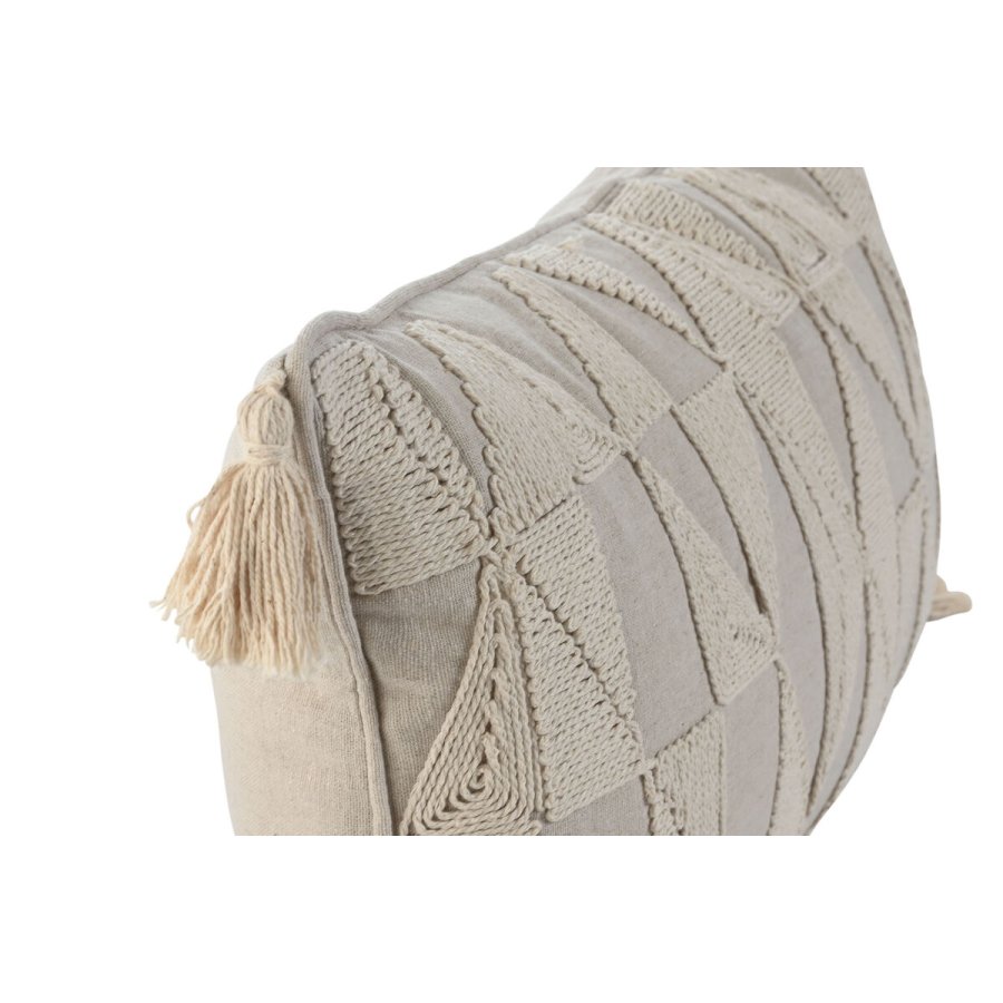 Pude Home ESPRIT Beige Natur Boho 50 x 8 x 30 cm #2