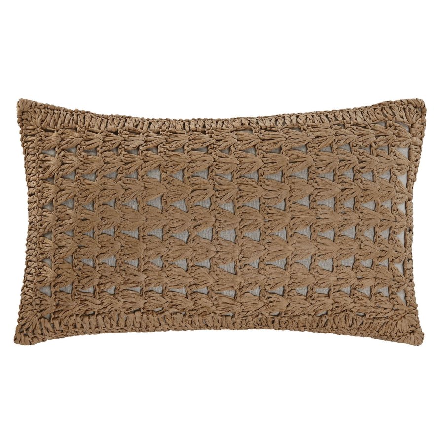 Pude Home ESPRIT Natur Tropisk 50 x 8 x 30 cm #1