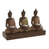 Lyseholder Home ESPRIT Brun Orange Koral Lime Harpiks 28 x 8,5 x 17 cm #3