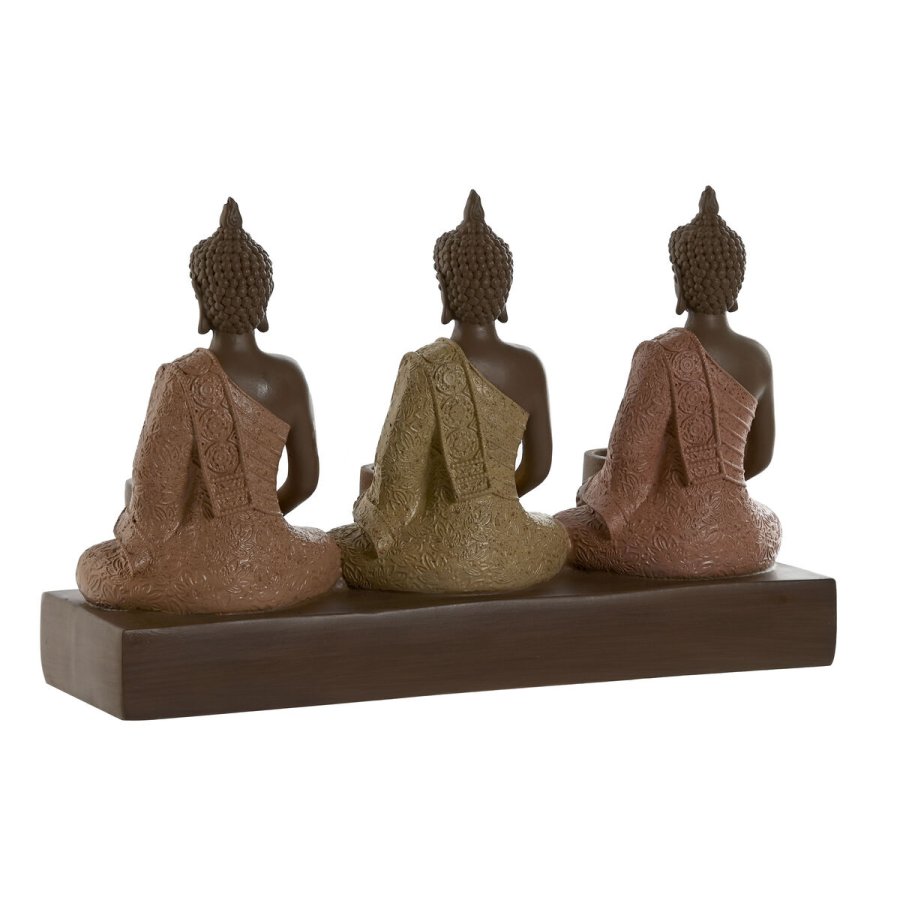 Lyseholder Home ESPRIT Brun Orange Koral Lime Harpiks 28 x 8,5 x 17 cm #4