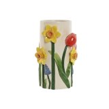 Vase Home ESPRIT Hvid Multifarvet Dolomite 17 X 18 X 26 cm #1