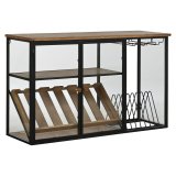 Flaskereol Home ESPRIT Sort Natur Tr Metal Krystal 102 x 32 x 60 cm #1