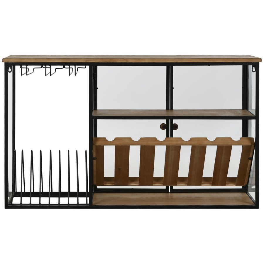 Flaskereol Home ESPRIT Sort Natur Tr Metal Krystal 102 x 32 x 60 cm #19