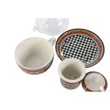 Tekande Home ESPRIT Gul Rd Krystal Porceln 1 L (4 enheder) #10