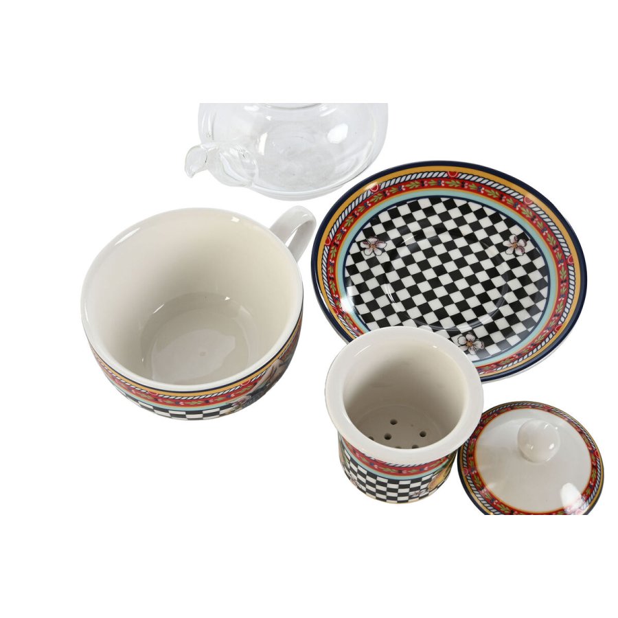 Tekande Home ESPRIT Gul Rd Krystal Porceln 1 L (4 enheder) #10