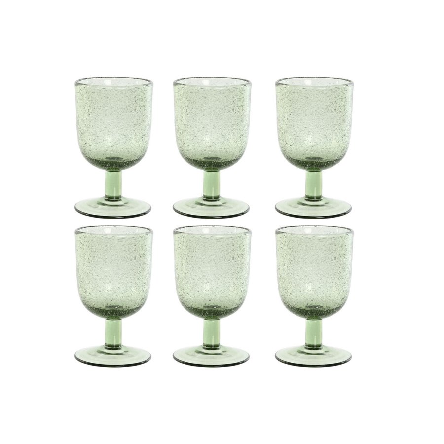 St med glas Home ESPRIT Grn Krystal 300 ml 8 x 8 x 14 cm (6 enheder) #1