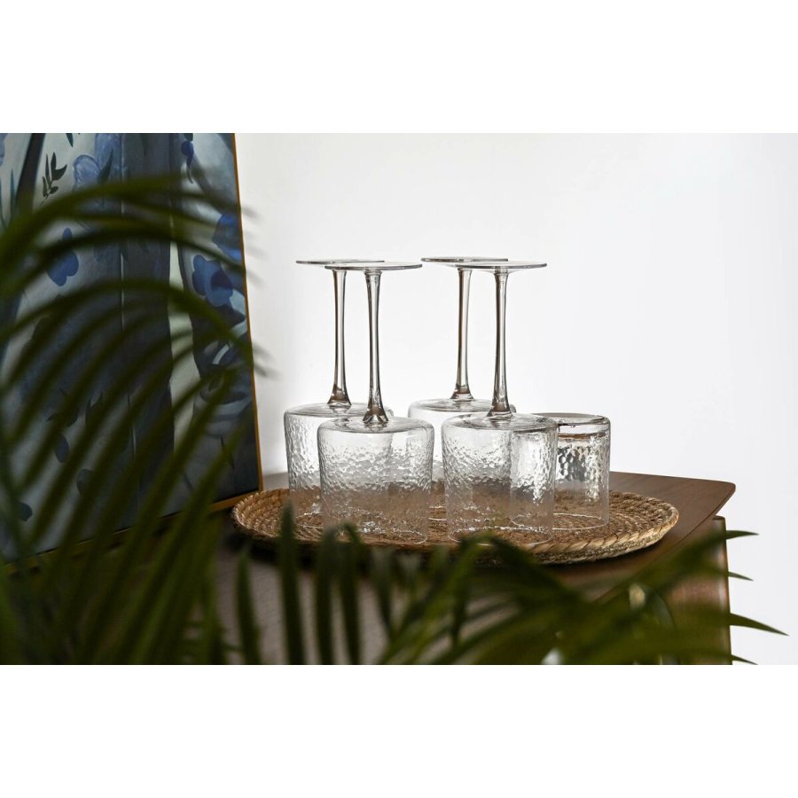 St med glas Home ESPRIT Gennemsigtig Krystal 9,6 x 9,6 x 22,5 cm (6 enheder) #4