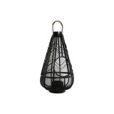 Lyseholder Home ESPRIT Sort Metal 28 x 28 x 50 cm #1