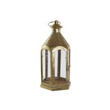 Lyseholder Home ESPRIT Gylden Metal Krystal 18 x 18 x 35,5 cm #1