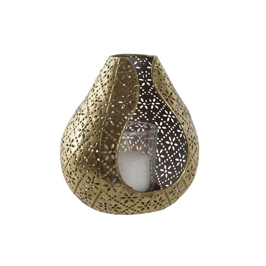 Lyseholder Home ESPRIT Gylden Metal Krystal 12,5 x 11,5 x 13,5 cm #3