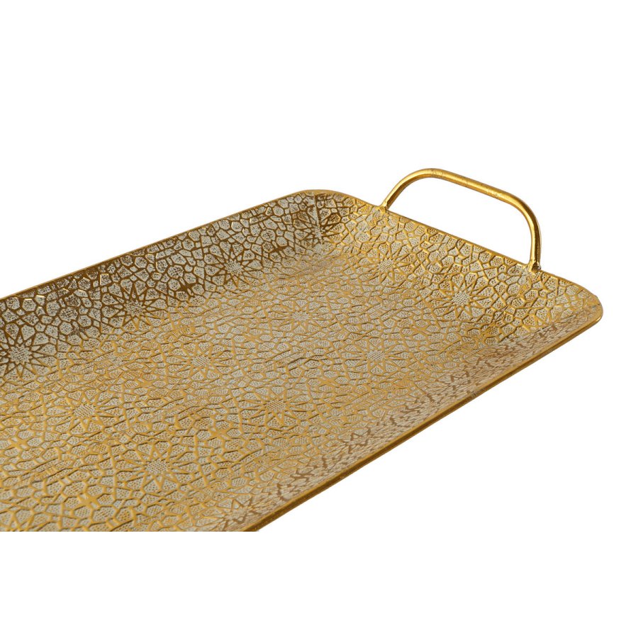 Snack bakke Home ESPRIT Gylden Araber 55,5 x 28,5 x 7,5 cm (2 enheder) #3