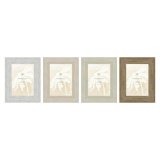 Fotoramme Home ESPRIT Hvid Beige Krystal polystyren Scandi 19 x 2 x 24 cm (4 enheder) #1